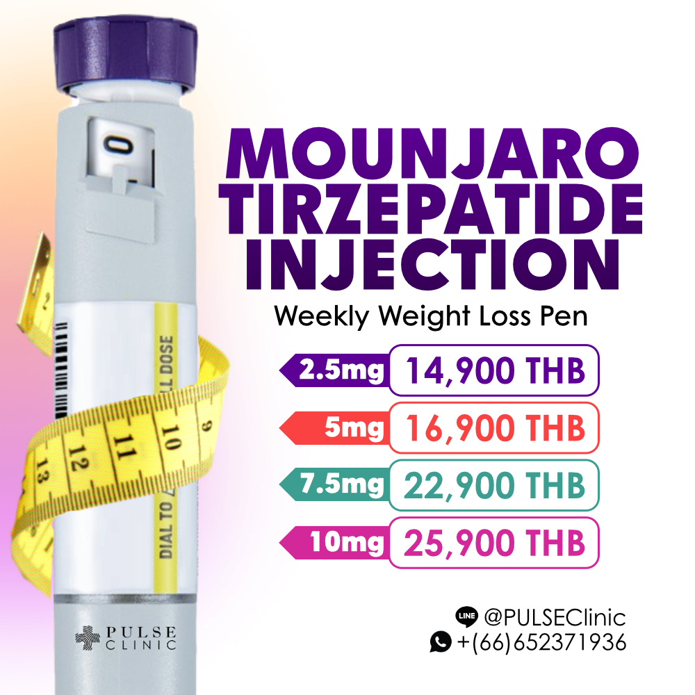 Buy Mounjaro® (Trizepatide Injection) in Bangkok, Pattaya, Chiang Mai,  Phuket, and Koh Samui (Thailand) | PULSE CLINIC